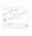 Cylinder Head Diagram and Parts List for  Briggs and Stratton Engine